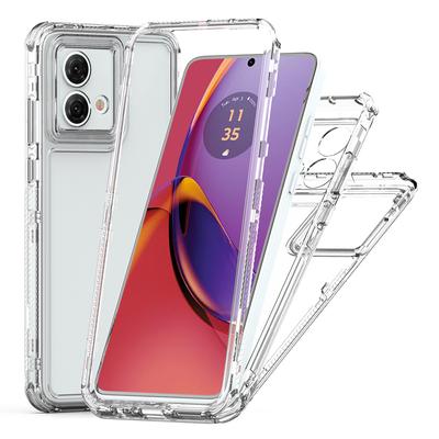 Für Motorola Moto G84 5G Hülle PC+TPU Sturzschutz Klare Handyhülle