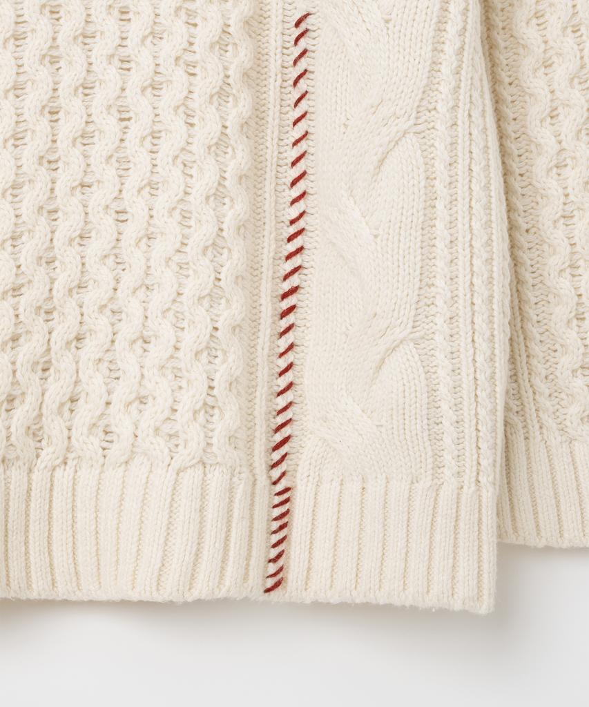 MILLO WOMEN Cable Stitch Pullover Knit [Ivory]
