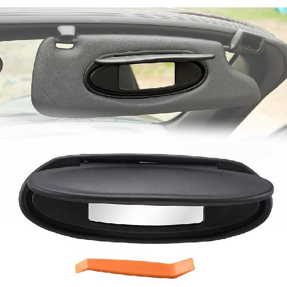 Car Sun Visor Mirror Covers And Base Replacement, Visor Vanity Mirror Caps W/Mirror For Porsche 996/997-911 986/987 For Boxster For Cayman