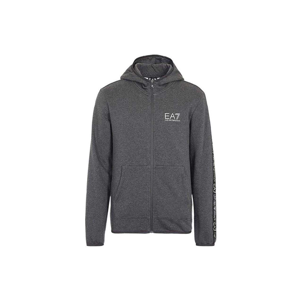 Emporio Armani FW22 Серия EA7 Худи с принтом логотипа Мужские худи Темно-серый 6GPM32-1J07Z-3909 S