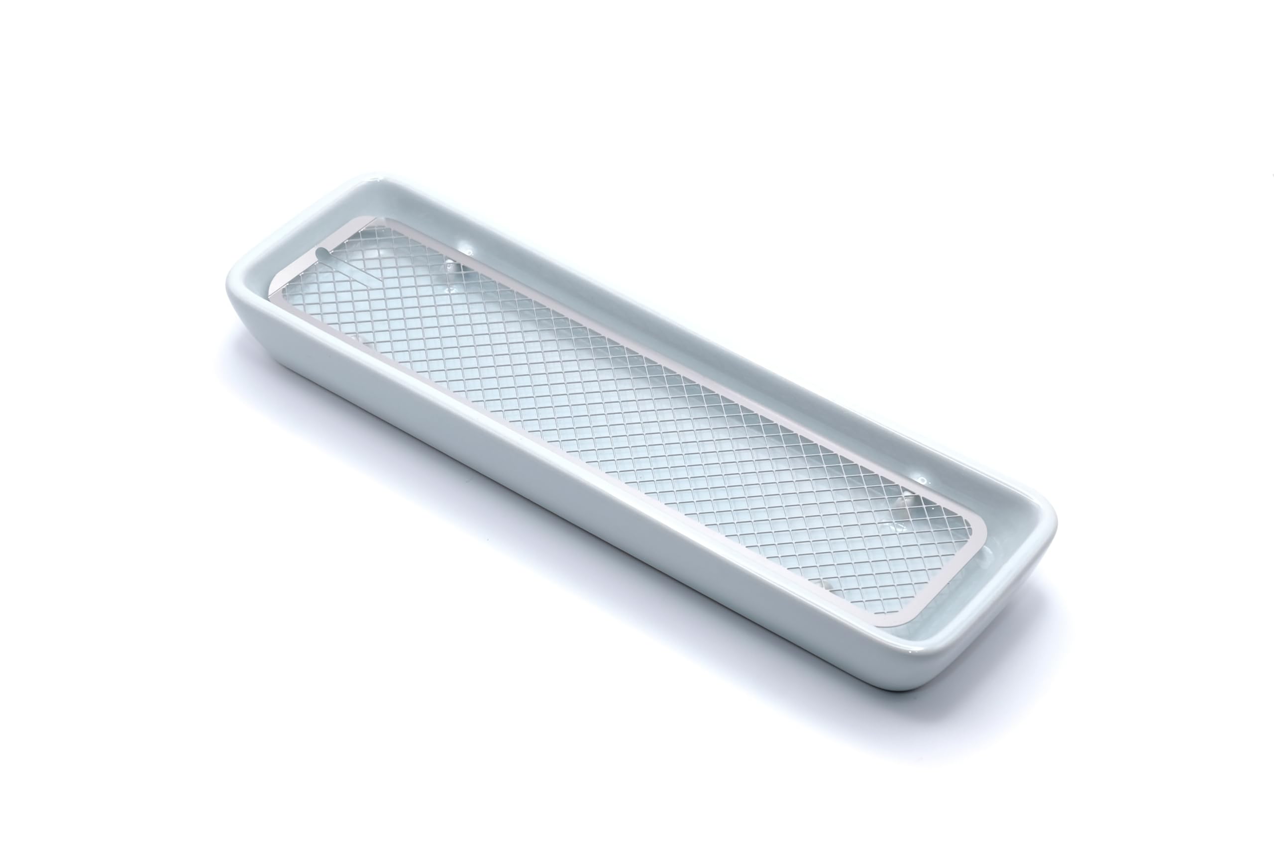 

Stylish incense holder for incense sticks, horizontal placement, relaxing cherry blossom design, soothing, Buddhist altar accessory, ceramic (Hishoku)