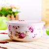 6 inch, bone china, ceramic rice bowl, lunch box for kids, food contain, for buffet and party dessert serving, microwave safe