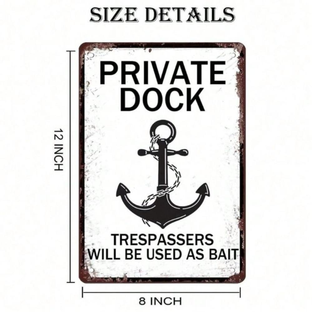 Metal Wall Art Pirate Decor Retro 8x12 Inch for Bar