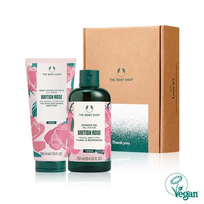 British Rose Body Care Set Of 2  Shower Gel 250ml+Body Lotion 200ml 