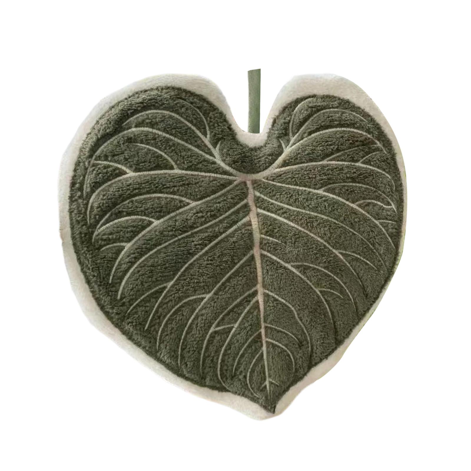 

Leaf Shaped Microfiber Absorbent Hand Towel Soft Washcloth for Bathroom Kitchen and Household Cleaning Uses One Size