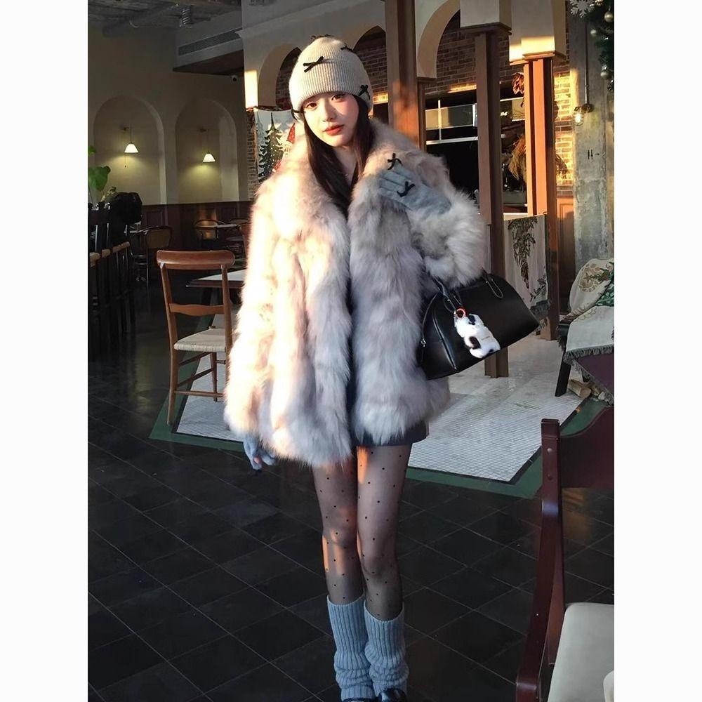 Winter New Fur Integrated Coat Women's Medium and Long Fox Fur Environmentally Friendly Fur Young Popular Fur Coat