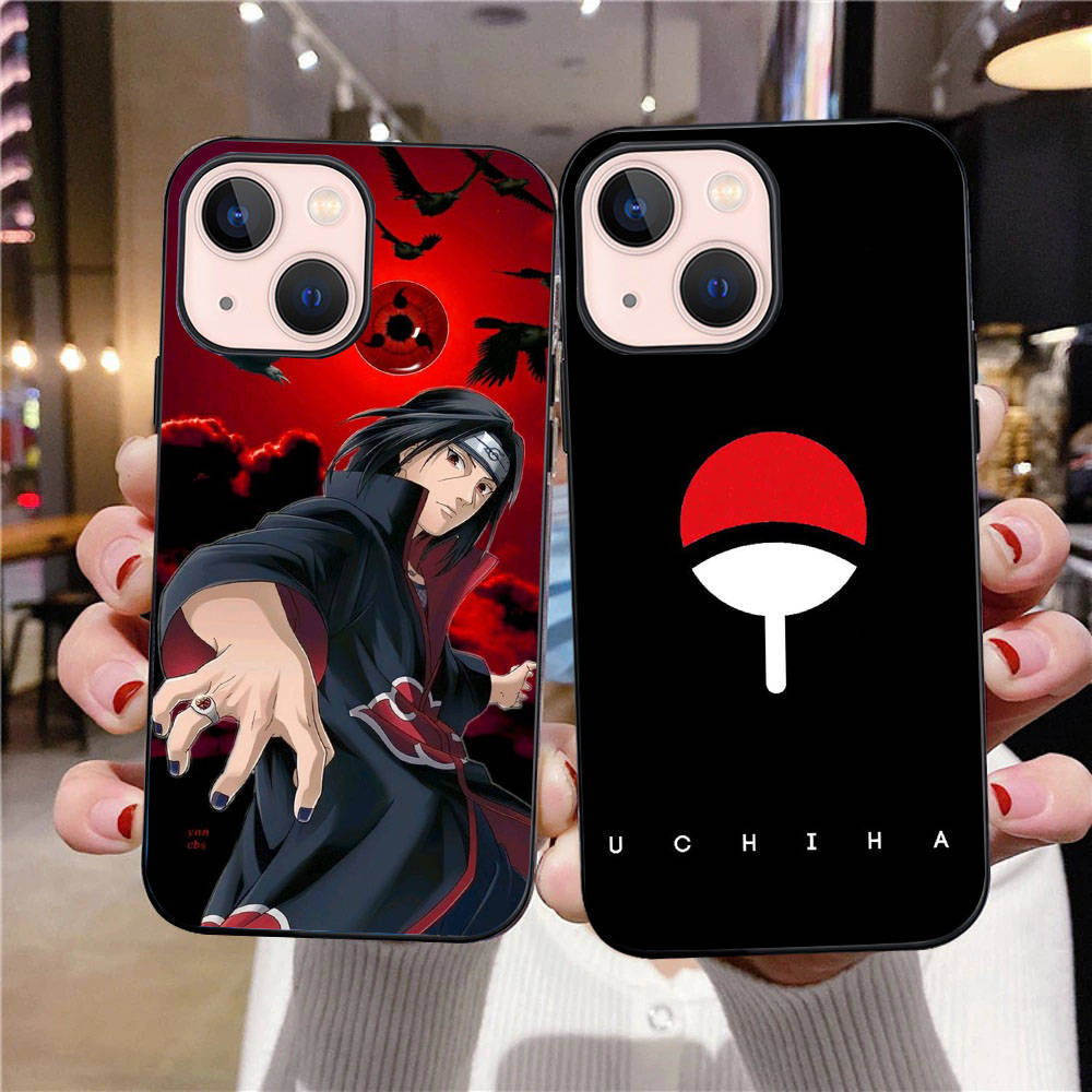 B-27 Anime Akatsuki Itachi Schwarze Hülle für Samsung S24 S23 S22 S21 S20 FE S10 Lite Ultra S7 S8 S9 Plus A05S A11 A12 A13 A15 A22 A24 A25 A32 A52 A71 5G