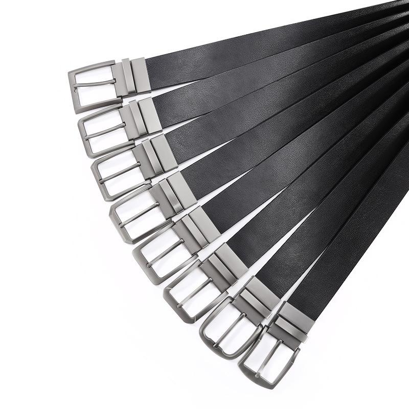 

Мужской ремень с вращающейся пряжкой, двусторонний ремень с пряжкой, двусторонний кожаный мужской ремень, прямые продажи including buckle 125cm