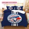 Toronto Blue Jays2 Muster Bettwäsche Bettdecke Set Heimdekoration Geschenk (1 Bettbezug + 2 Kissenbezüge (ohne Füllung))