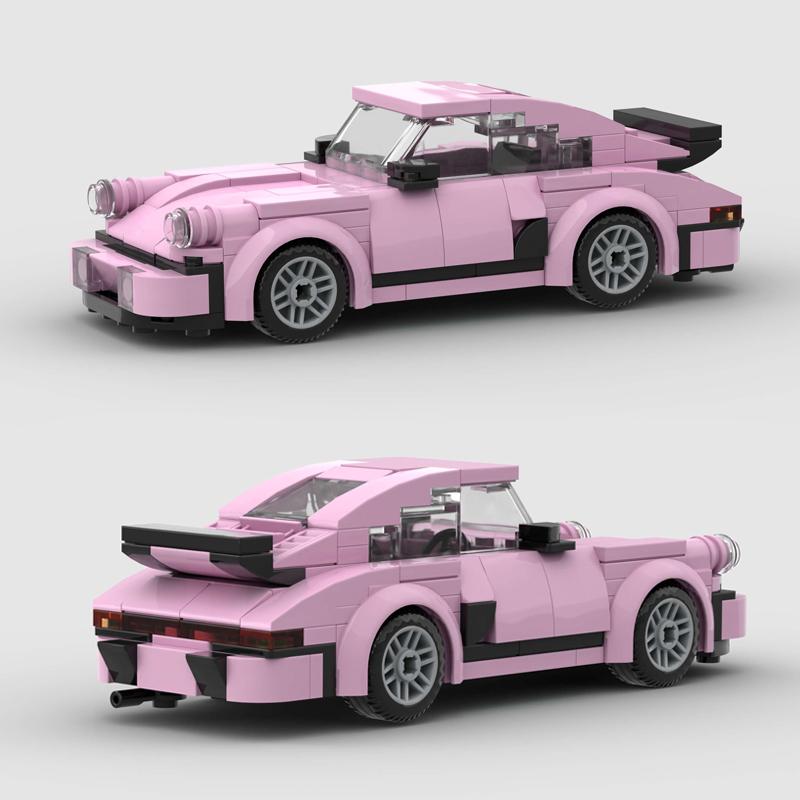 City Speed Sport Racing Pink Cars Building Blocks Supercar MOC Technical Bricks Racer Vehicle Model Kid Toys