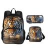 Zaino Zainetto Astuccio Borsa a tracolla Tigre con stampa animale Set da 3 pezzi regalo perfetto per la scuola i compleanni di ragazzi e ragazze