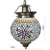 Spherical Shaped Glass Hanging Lamp for Living & Home Decoration Turkish Lamp (Multicolour, Bulb Not Included)
