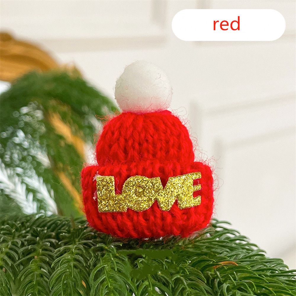 Supplies Christmas  Decoration Santa Claus Hat Woolen Hat Mini Christmas Hat Knitted Finger Hat
