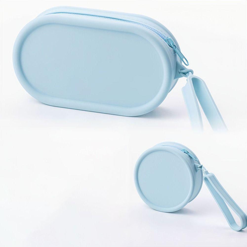 Korean Style Silicone Coin Purse Zipper Make Up Pouch Bag Pouch for Make Up Kit  Man