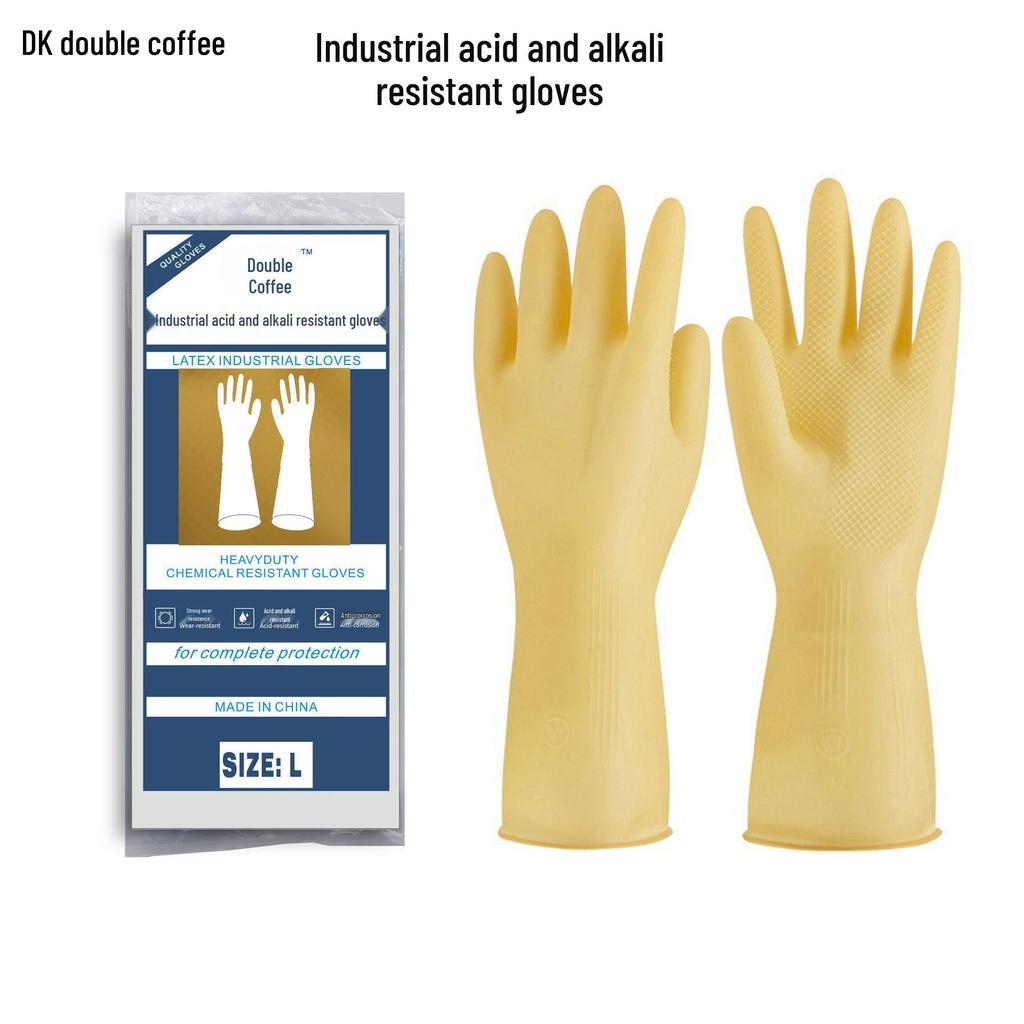 Βαρέως Τύπου Μαύρα Βιομηχανικά Γάντια Λάτεξ: Ανθεκτικό σε χημικά, οξέα & αλκάλια, αντιολισθητικό, ανθεκτικό στη φθορά, ιδανικό για χρήση στην αλιεία.