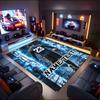 1PC Custom Name "Electric Basketball Legend" Theme Floor Mat Ideal for Living Room, Game Rooms, Office, Bedroom,Floor Mat Playful Design