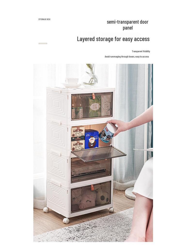 Collapsible Shoe Storage Box and Display Cabinet