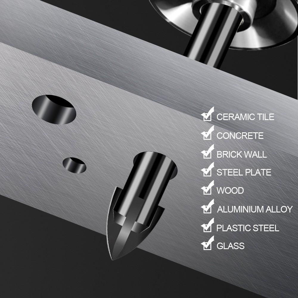 10pcs/set Professional Tile Drill Bit Precision Cross Drill Bit  Concrete Drilling
