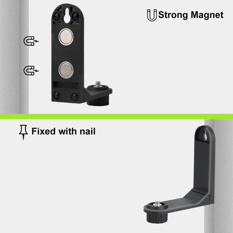 360 Degree Rotating Magnetic Foldable Level Holder Strong Magnetism Bracket For Laser Level With 1/4' Thread Convenient Storage