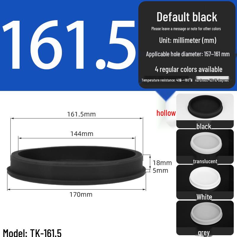 Black High-Temperature Resistant T-Shaped Silicone Stopper - Round Hole Rubber Gasket & Shock-Absorbing Blind Plug