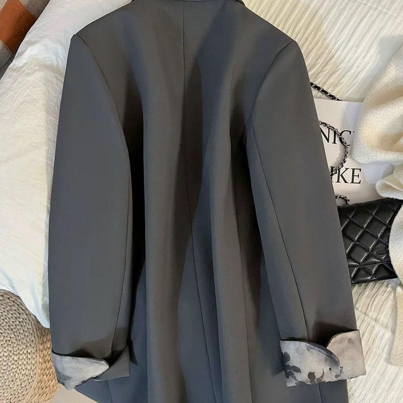 Suit Blazer for Women Casual Long Sleeve Button Cardigan Slim Fit Solid Color Professional Suit Jacket