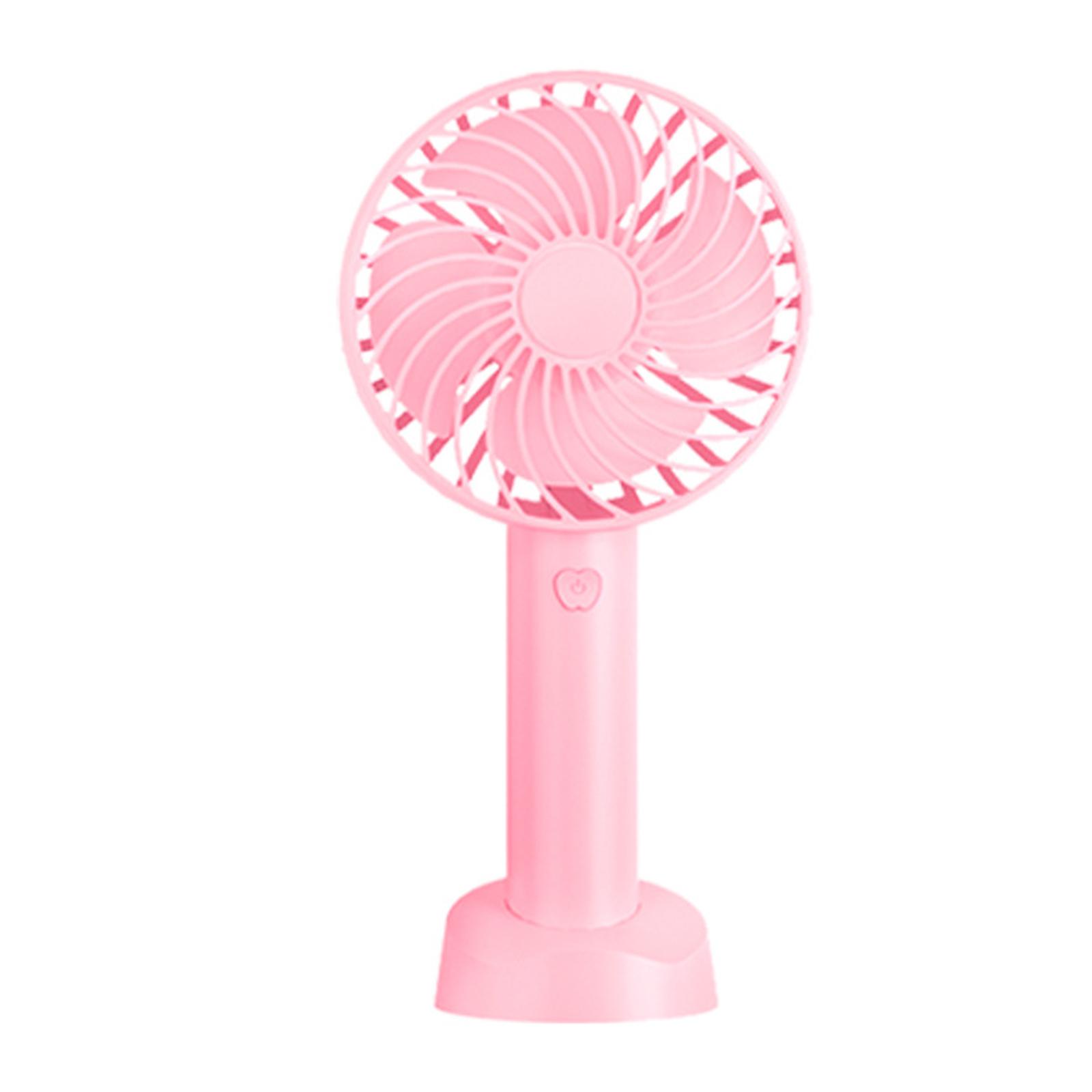 

3.7V Handheld Mini Fan Portable Usb Rechargeable 1200mah Battery Electric Air Cooler With Mobile Phone Holder pink#0