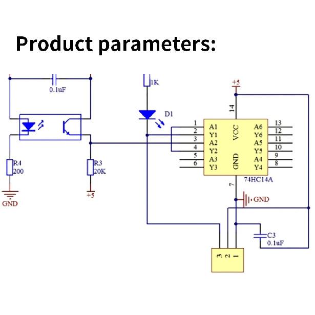 Through-Beam Photoelectric Sensor Infrared Through-Beam Counting Sensor Slot Type Optocoupler Module Board For Arduino/51/AVR/PI