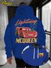 2025 Disney Cars Lightning McQueen Hoodie Loose Hoodie Sweatshirt Birthday Gift for Disney Pixar Cars Fans