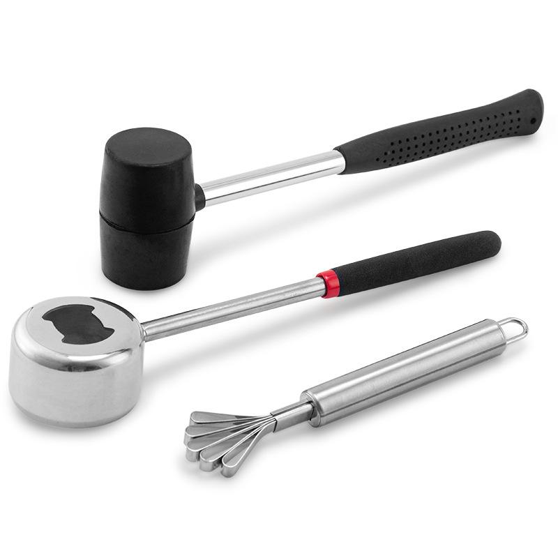 

Набор из 3 предметов из нержавеющей стали для открывания кокосовой скорлупы, многофункциональный открыватель для кокосовой скорлупы, ручная терка для кокосов, кухонные гаджеты