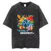 Funny Italian Brainrot Vintage Washed T-shirt Six Seven 67 Number Tshirt Men Women Casual Oversized Streetwear Male Casual Tees