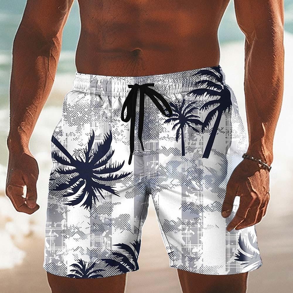 Men's Coconut Tree Tropical Plants Swim Trunks Swim Shorts Board Shorts