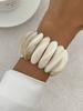 Ingemark 7 Colors Vintage Elastic Resin Plastic Bangles for Women 2025 New Trend Boho Geometric Round Bracelets Y2K Jewelry Gift