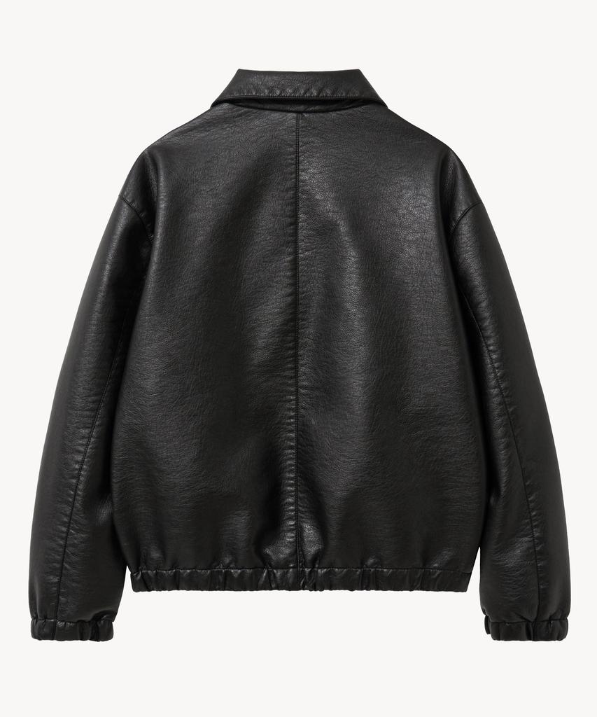 Vtwo 8303 Washed Leather Single Jacket (Black)