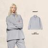 BK Half-Zip Stand Collar Sweatshirt Pants Set Men Women Casual Loose Outfit