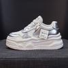 Spring new inner heightening women's shoes muffin sole small sports shoes lace up little white shoes women's thick sole