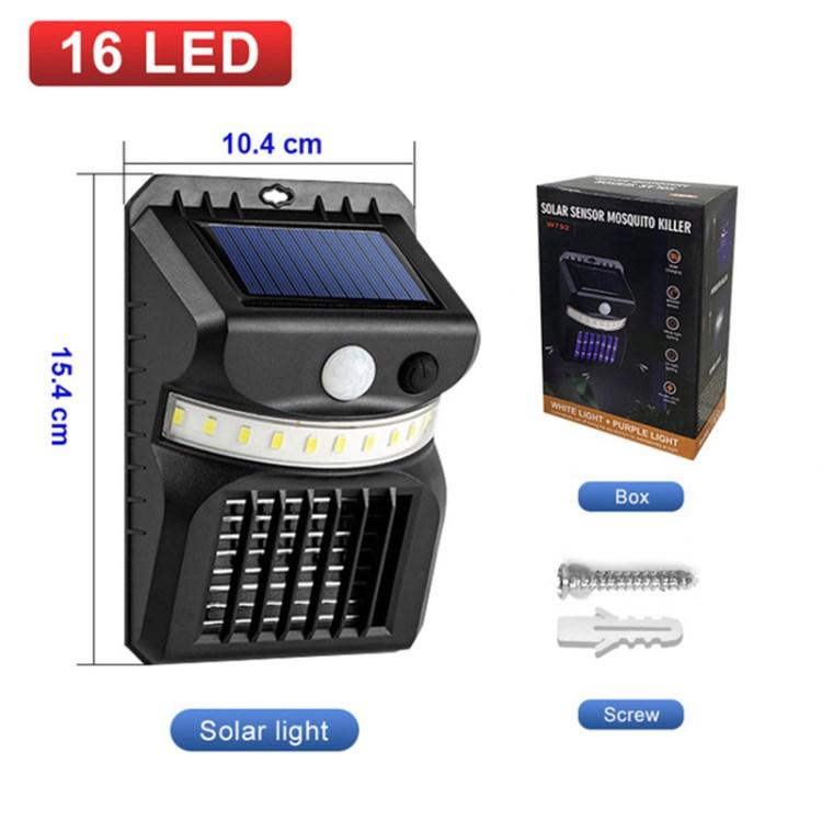 

2 in 1 Solar Mosquito Killer Solar Wall Lamp Motion Sensor 16-LED Light Insect Fly Zapper