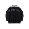 Li-Ning Printed Letter V-Neck Pullover Sweater Men sweater Standard-Black AMBP007-2