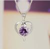 Korean Cute Diamond Heart Pendant Necklace