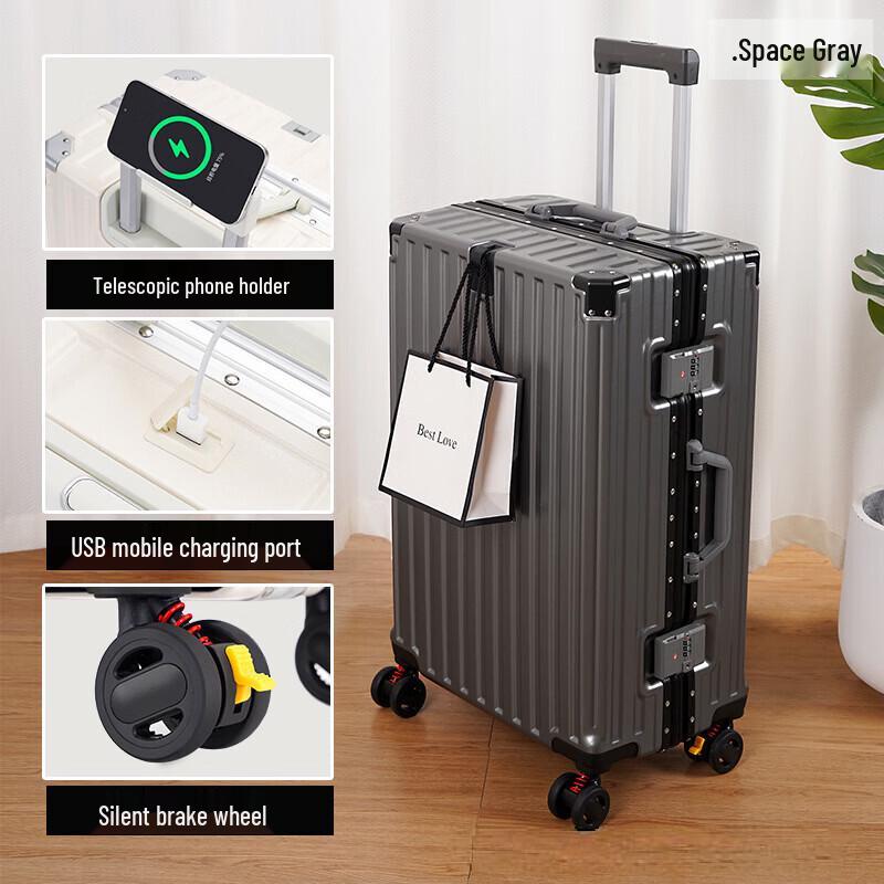 Li Shen Multi-functional Aluminum Frame Luggage