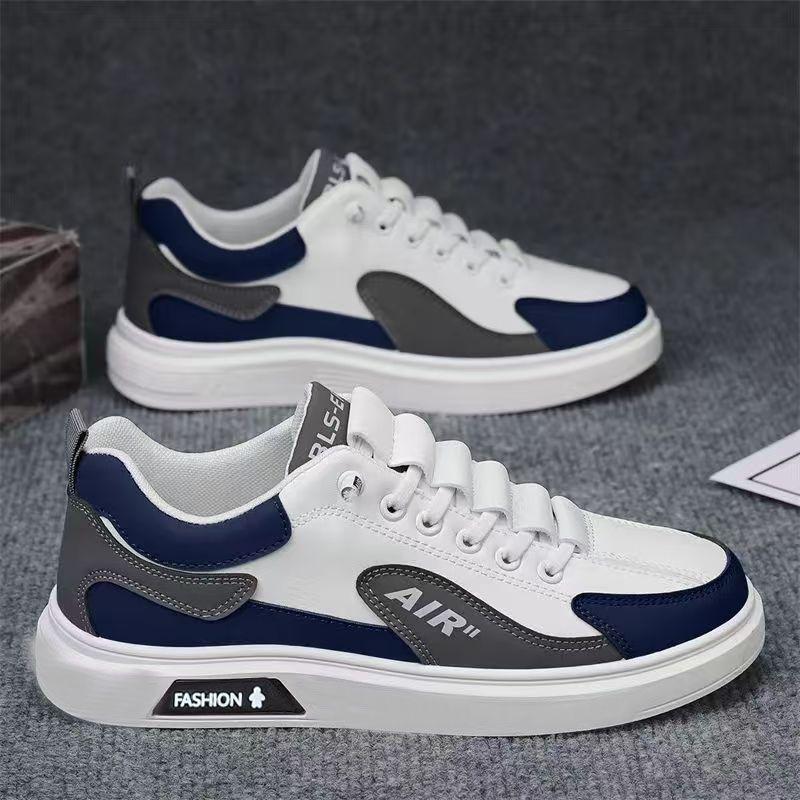 Trend Men's Shoes Leather Fashion Low-top Men's Casual Trendy Shoes Running Sports