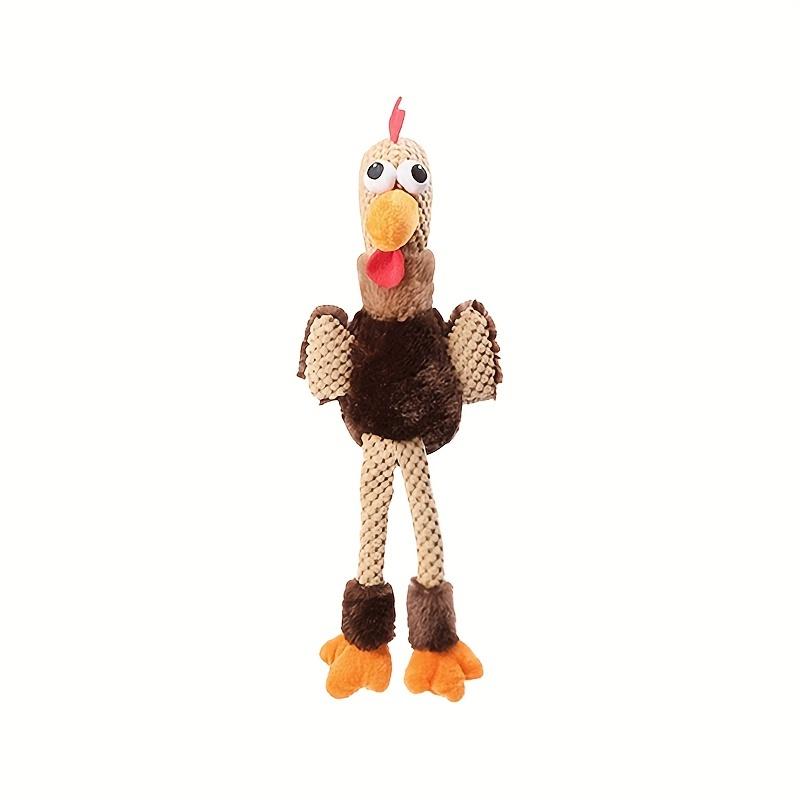 

Squeaky Rooster Plush Dog Toy with Rope Limbs, Durable Corduroy Pet Chew Toy for Puppy Teething, Interactive Chicken Dog Toy