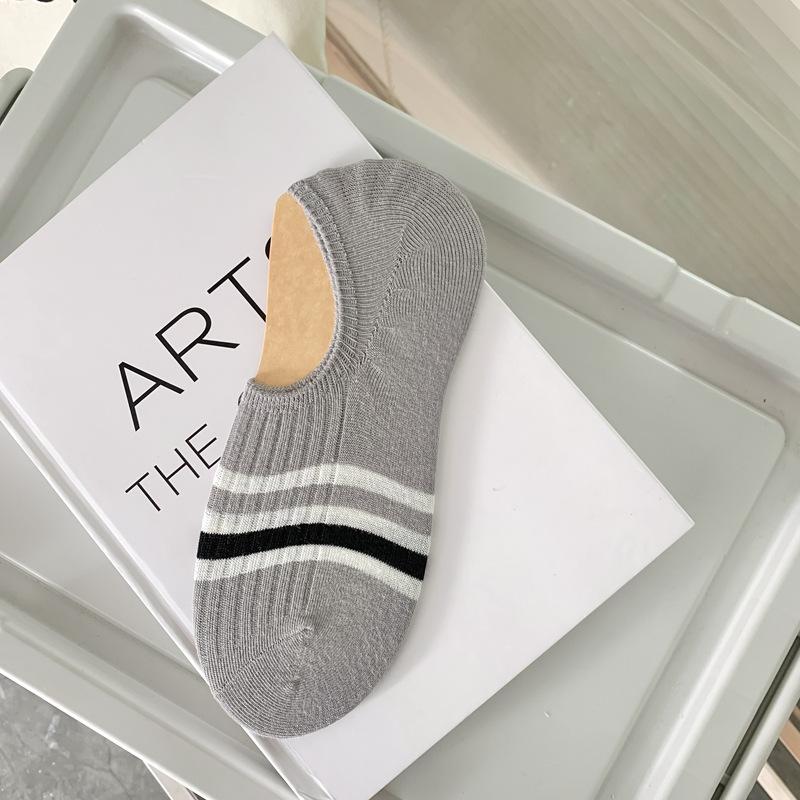 

Invisible Socks Men S Combed Cotton Does Not Absorb Sweat, And Low-Top Boat Socks Men S Black, White And Gray Versatile Light-Mouth Socks Cover One size fits all серый