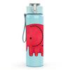 1PC Cute Red Elephant Cartoon Print 750ml Color Plastic Sports Water Bottle Leakproof Flip Straw Lid Suitable for Sports Office Home Use