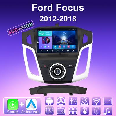 2 DIN Android Carplay Autorádio Pro Ford Focus 2012-2018 Multimediální Přehrávač Hlavní Jednotka Stereo GPS Navigace BT WIFI 4+64GB