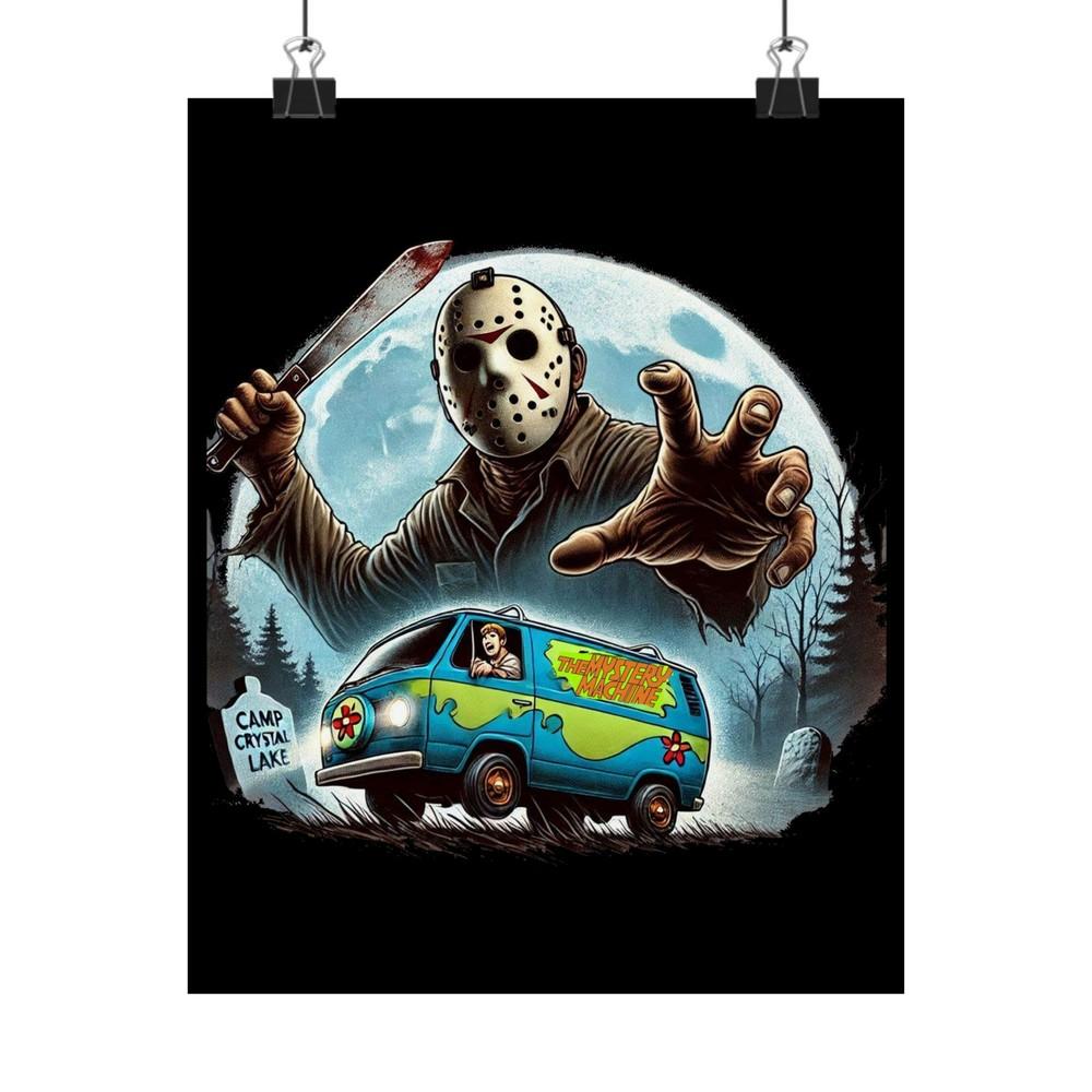 

Jason Voorhees Meets Scooby-Doo Poster – Mystery Machine Meets Crystal Lake M
