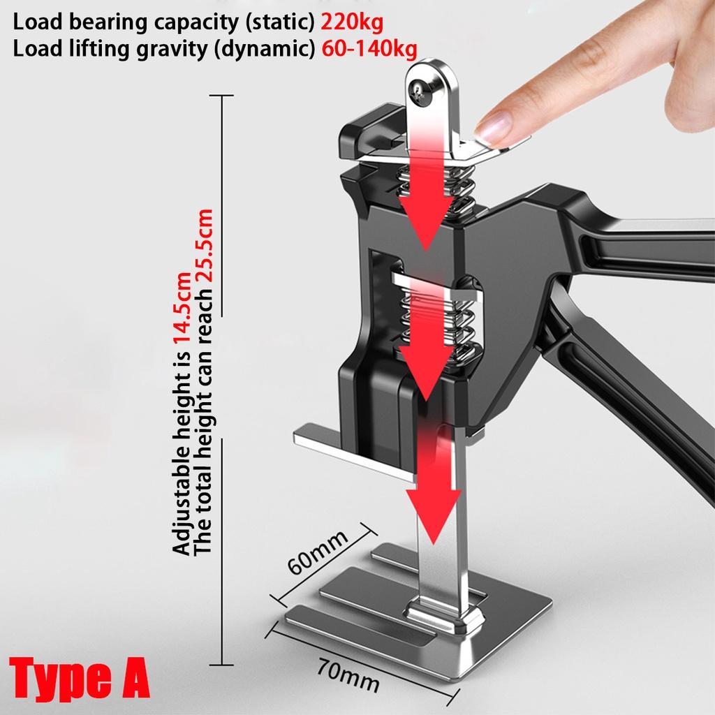 Black Adjustable Labor-saving Arm Board Lifter Cabinet Jack Door Use Plaster Sheet Repair Slip Balance Woodworking Clamping Tool