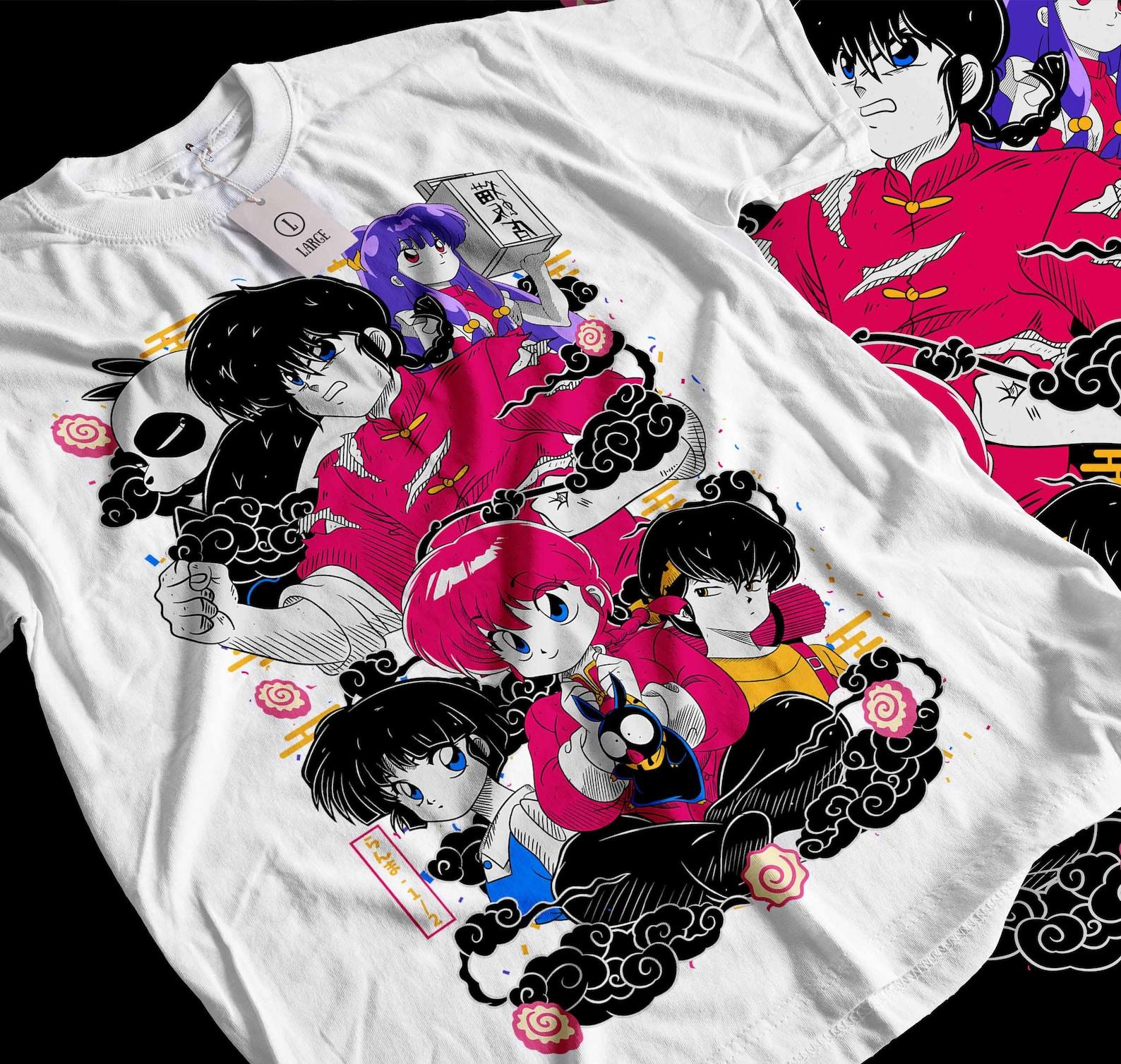 Unisex Ranma Saotome Anime T-Shirt, Genma Panda Manga Shirt M