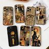 Egyptian Pharaoh Mural Phone Case For iPhone 17,16,15,14,13,12,11 Plus,Pro Max,XS,Soft Silicone Black Cover