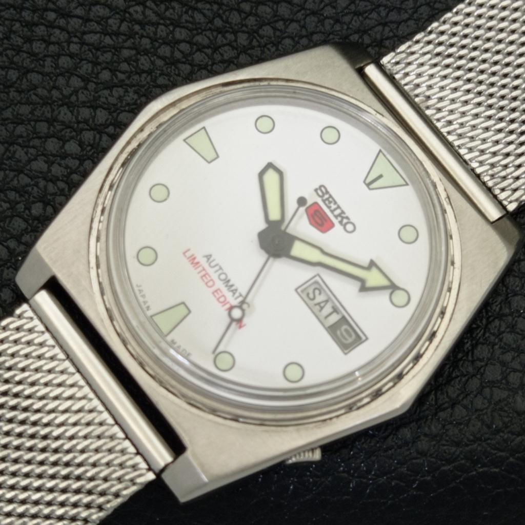 VINTAGE SEIKO 5 AUTOMATIC 6119B JAPAN MENS WHITE COLOR DIAL WATCH a702360-5 R124-a702360