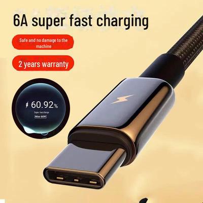 Cabo Trançado Tipo-C de Carregamento Super Rápido para OPPO, Huawei Mate40, Honor Magic3